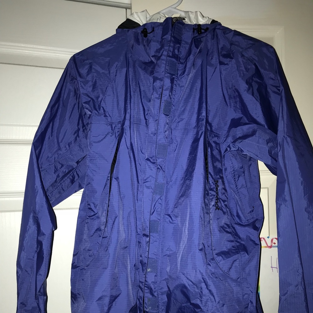 Blue  rain jacket